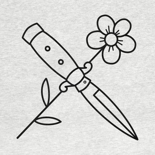 HomeSchoolTattoo Knife and Flower by HomeSchoolTattoo